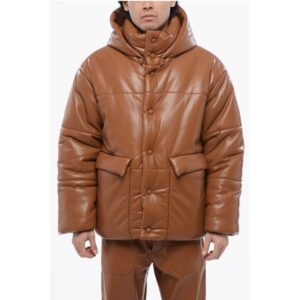 Patent Faux Leather Jacket with Snap Buttons