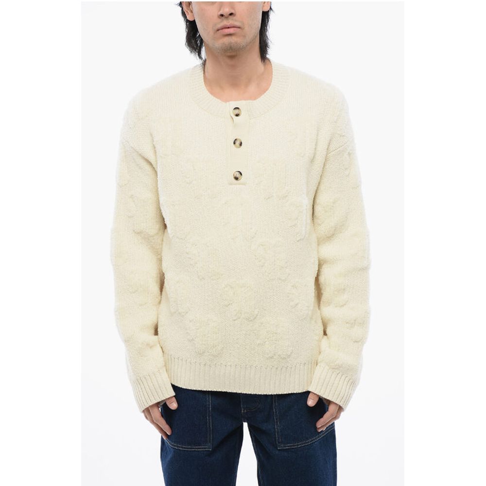 Wool and Nylon FIGLO 3-Buttons Sweater