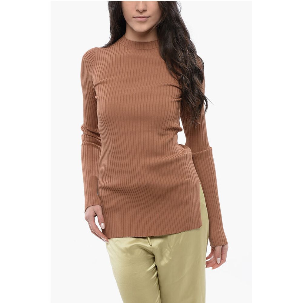 Ribbed BARDIA Sweater with Side Slits