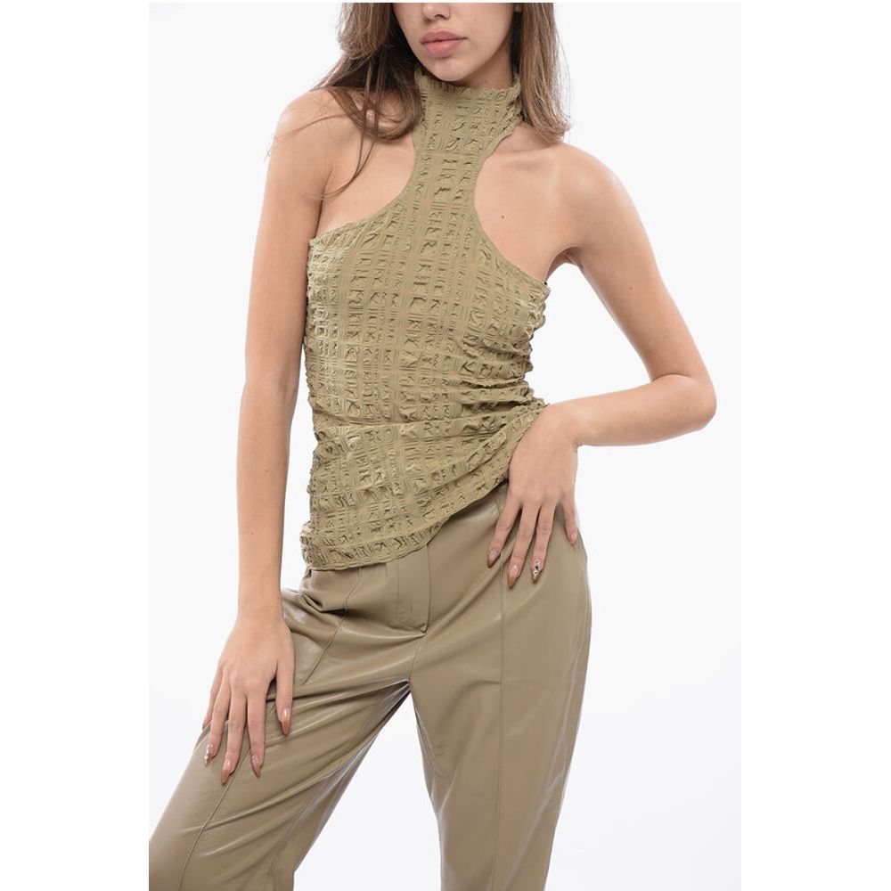 Wrinkled Effect Halter Neck MARINDE Top