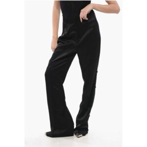 Satin FELINA Pants with Side Buttoning