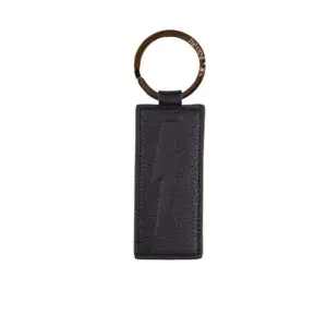 Blue Leather Men Keychain