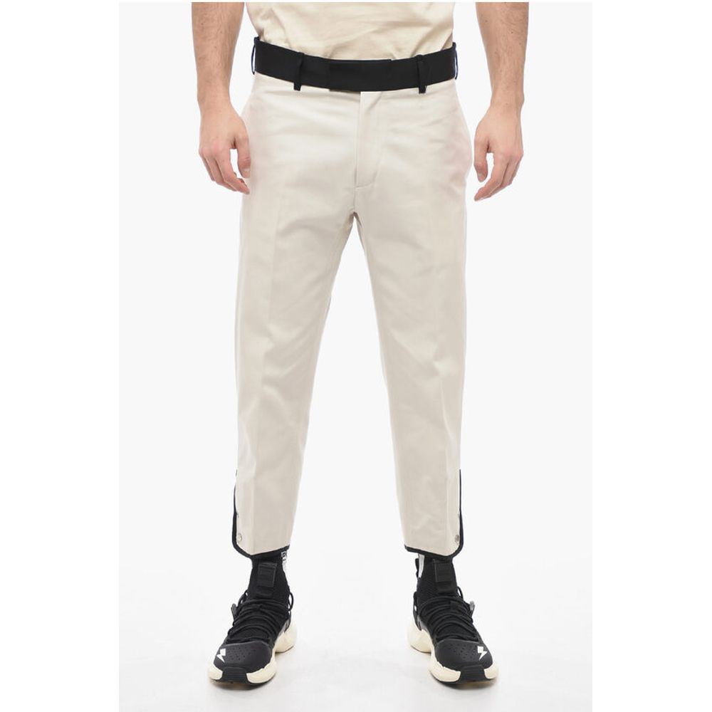 Slim Fit Cotton Twill TOM Pants with Contrast Waistband