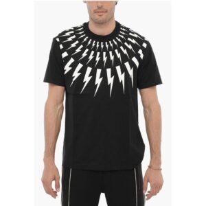 Slim Fit FAIRISLE THUNDERBOLT Crew-neck T-Shirt