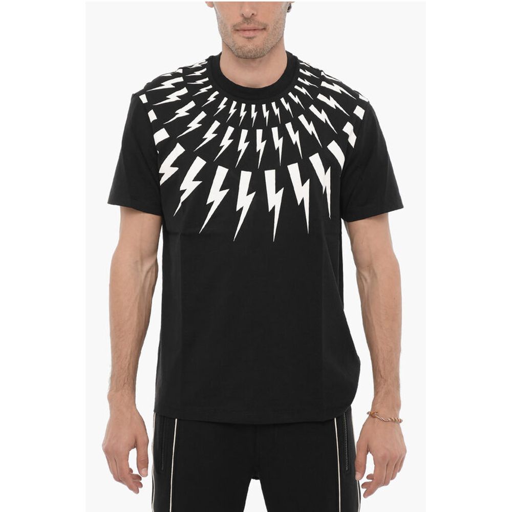 Slim Fit FAIRISLE THUNDERBOLT Crew-neck T-Shirt