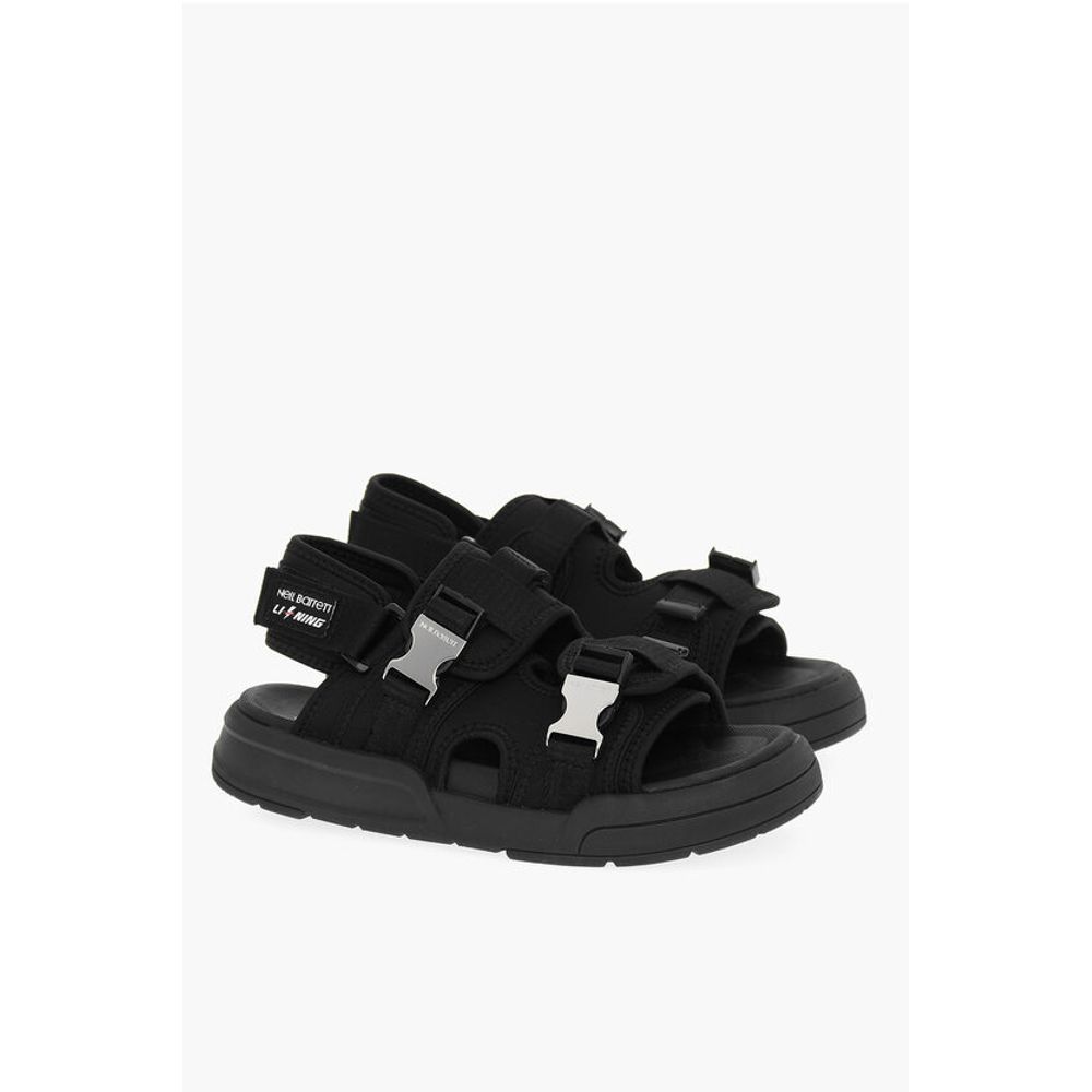 LI-NING Solid Color Double Buckle Sandals with Socks
