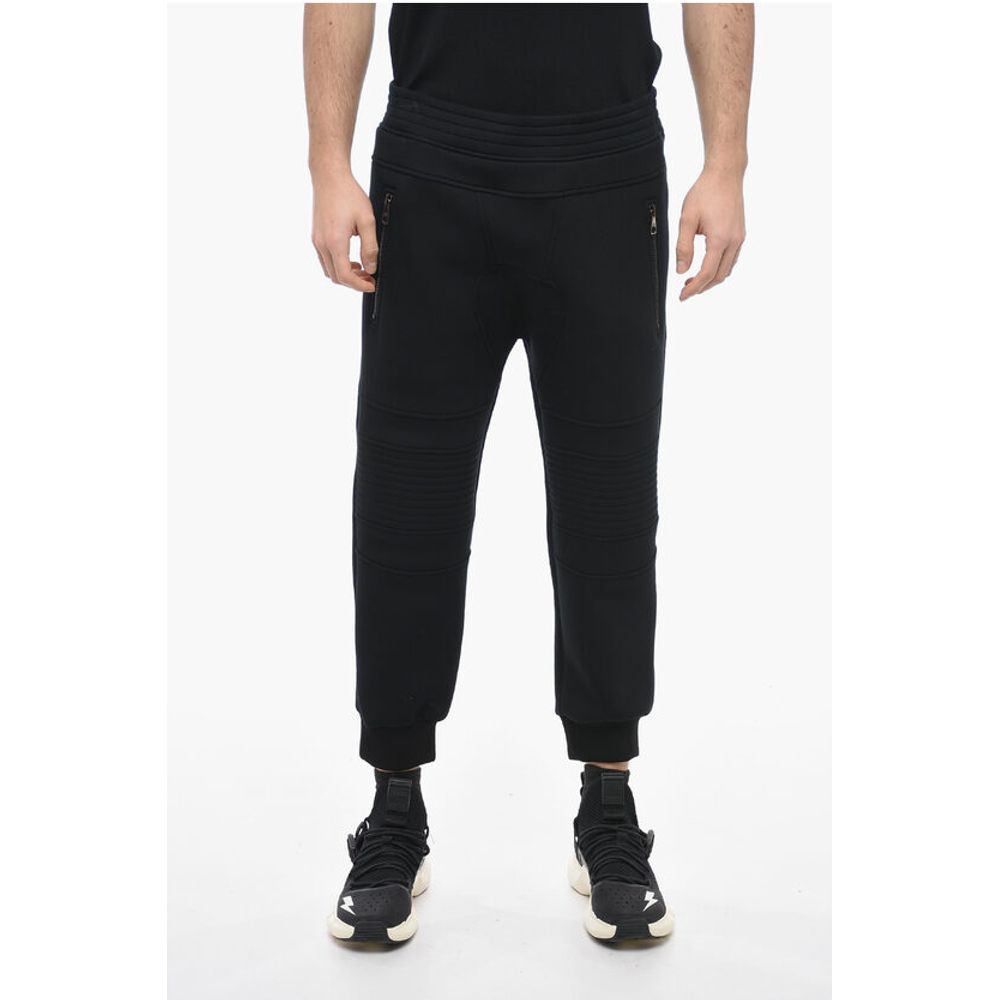 Low-Waist Skinny Fit Neoprene Biker Pants