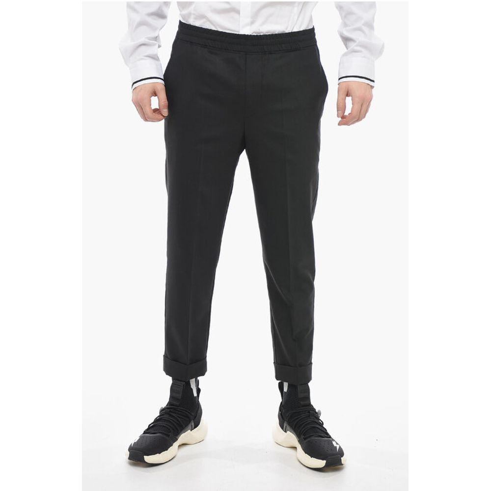 Slim Fit REM Pants with Elastic Waistband