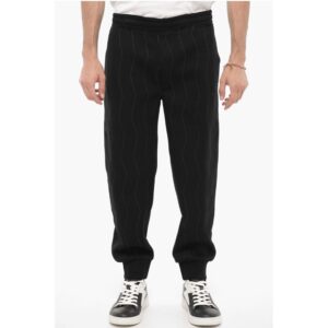 Neoprene Loose Fit Joggers with Visible Stitching