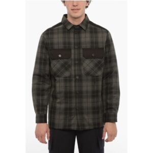 Checked Padded Overshirt with Double Breast Pocket
