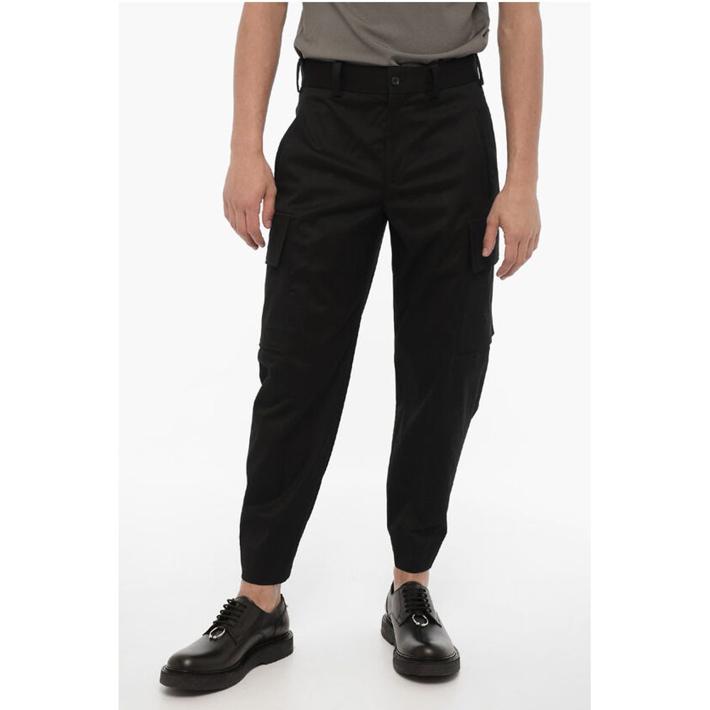 Loose Fit FIREMAN Cargo Pants with Ankle Button