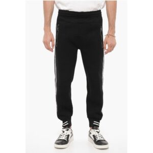 Neoprene Skinny Fit Biker Joggers with Contrasting Side Band