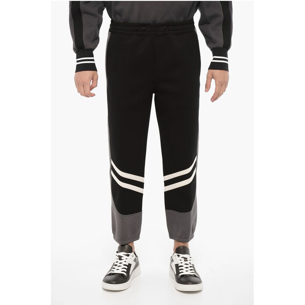 Neoprene Skinny Fit Joggers with Contrasting Details