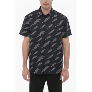 Short Sleeve hirt With All-Over Thunderbolt Print