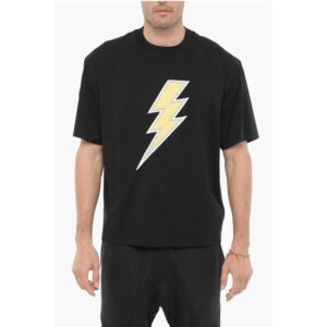 Slim Fit Crew-neck T-Shirt with Contrasting Detail