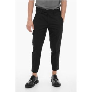 Skinny Fit Cargo Pants with Belt Loops