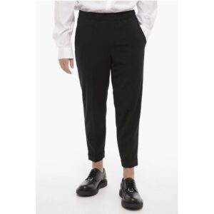 Cuffed Hem Slim Fit Casual Pants