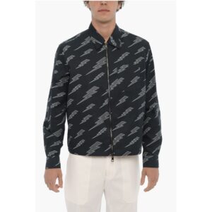 Printed Overshirt with Zip Closure