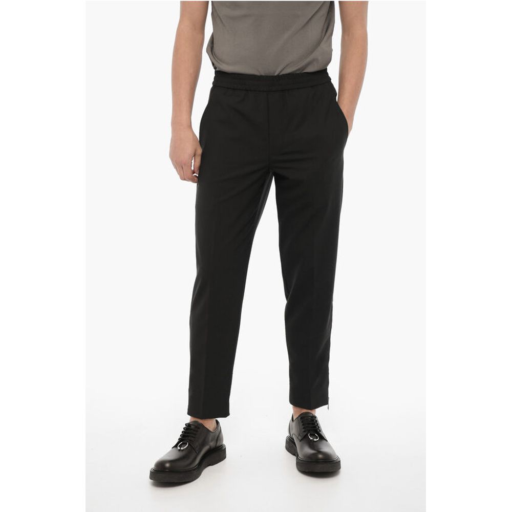Slim Fit Pants with Ankle Zip