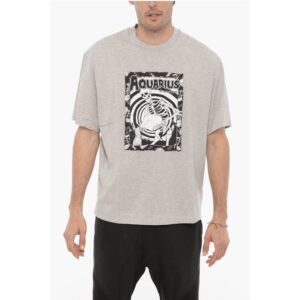 Printed AQUARIUS THE HUMANITARIAN Crew-neck T-Shirt