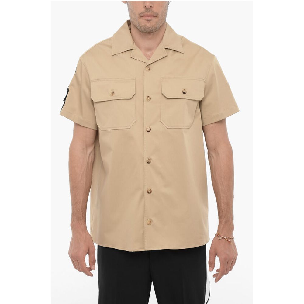 Short Sleeved Saharan Shirt with Double Breast Pocket