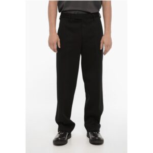 Loose Fit Neoprene Pants with Belt Loops