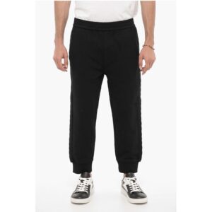 Solid Color Joggers with Wool Side Bands