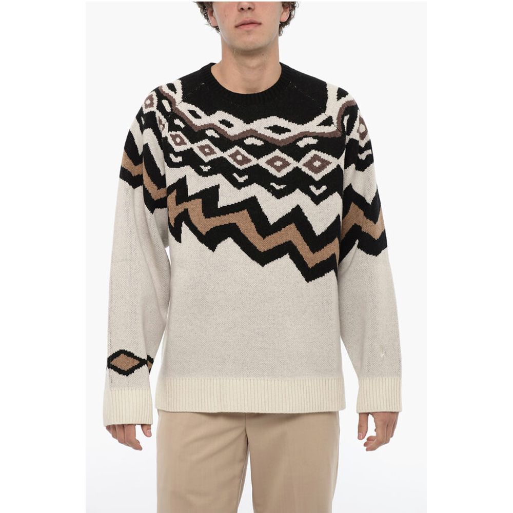 Wool Boxy Fit Crew-neck Sweater