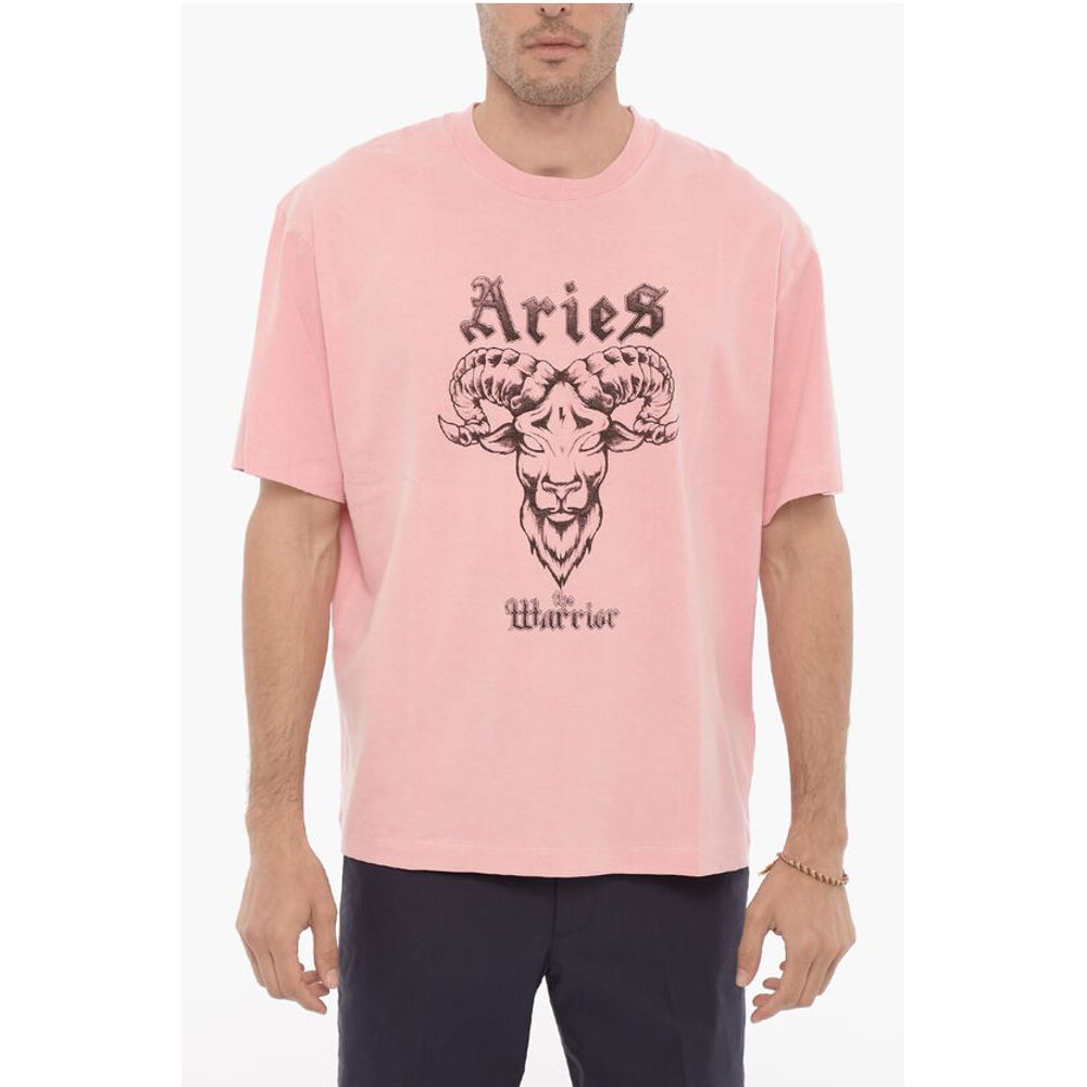 Printed ARIES THE WARRIOR Crew-neck T-Shirt
