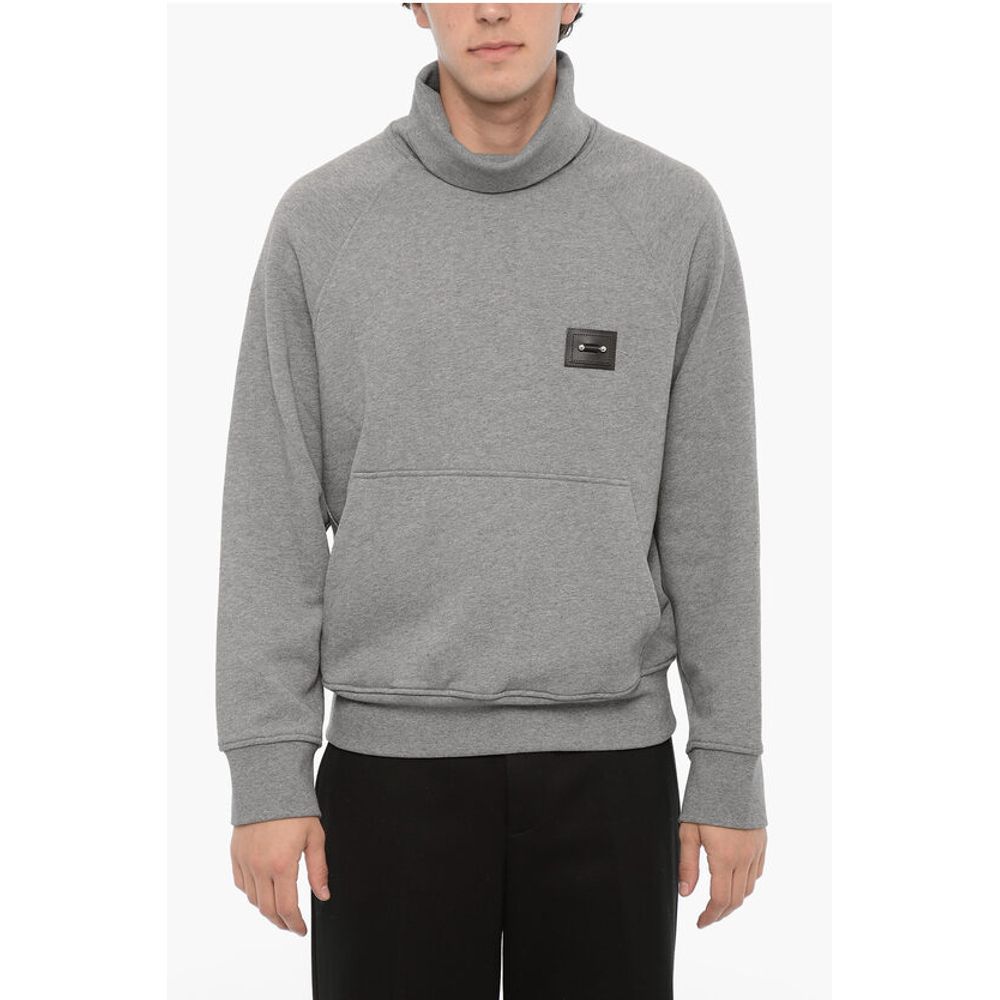 Cotton ICONIC PIERCING Turtleneck Sweatshirt