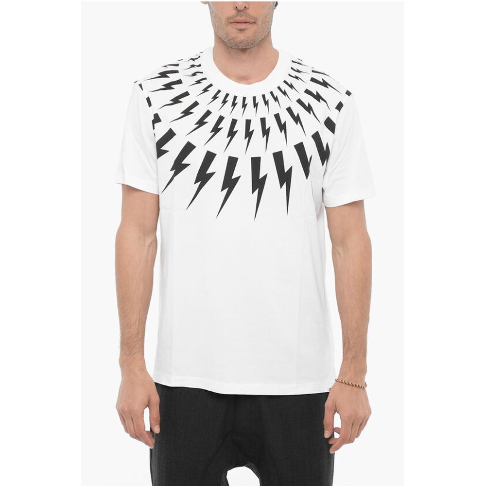 Slim Fit FAIRISLE THUNDERBOLT Crew-neck T-Shirt