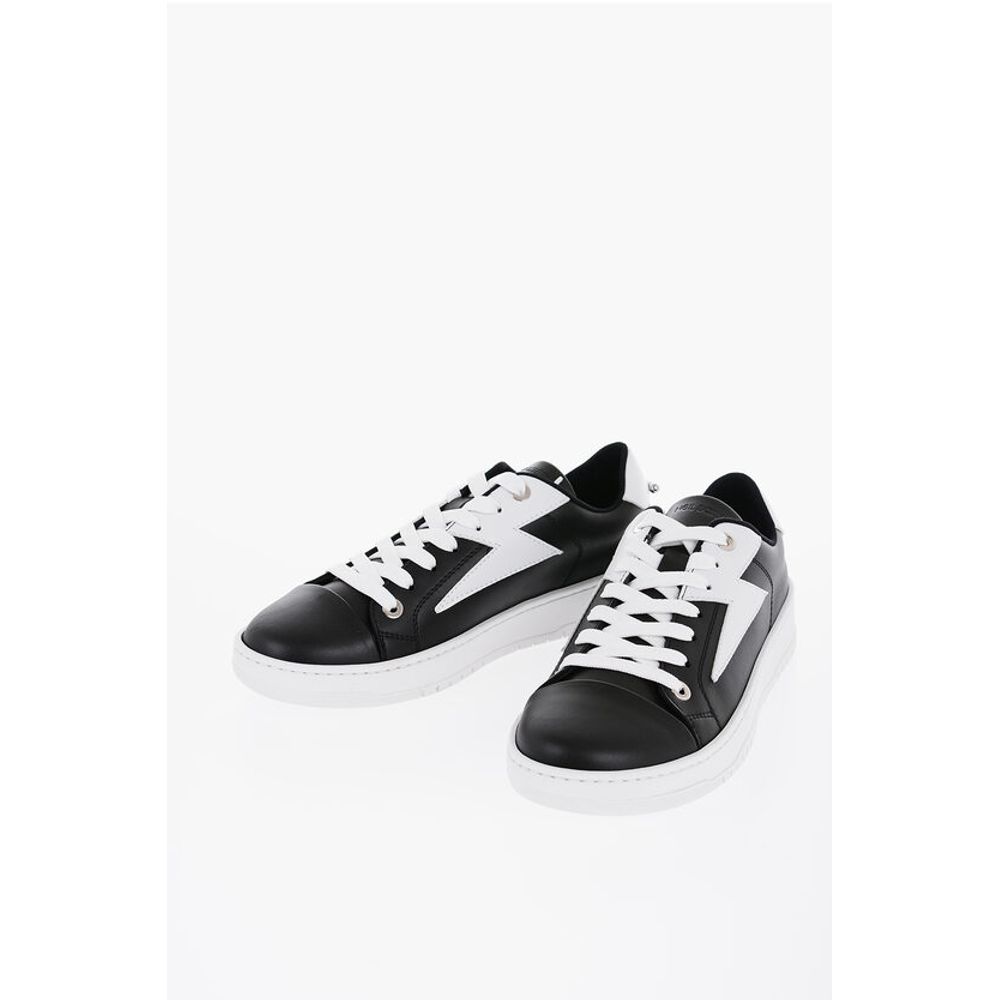 Lether Low-Top Sneakers with Piercing