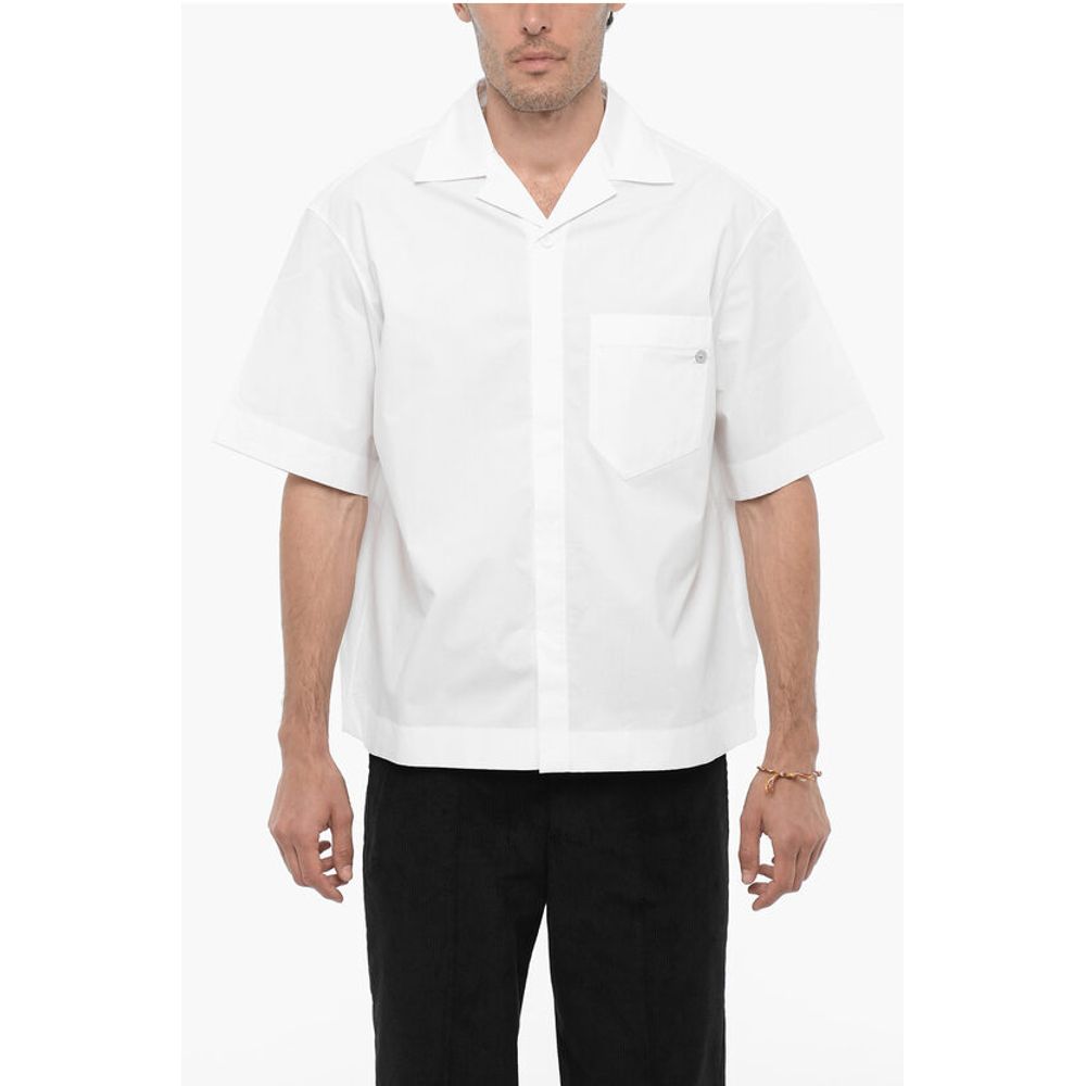 Cotton Boxy Fit Shirt with Breast-Pocket