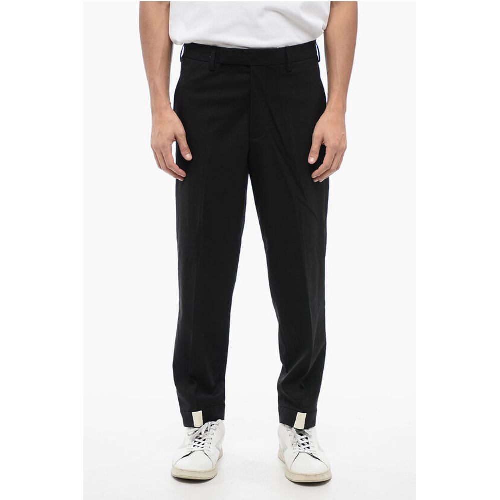 Wool Blend PRIEST COLLAR Low-Rise Pants