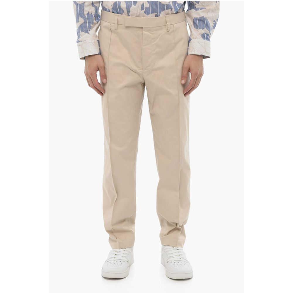 Low-Wait Slim Fit Pants with Belt Loops