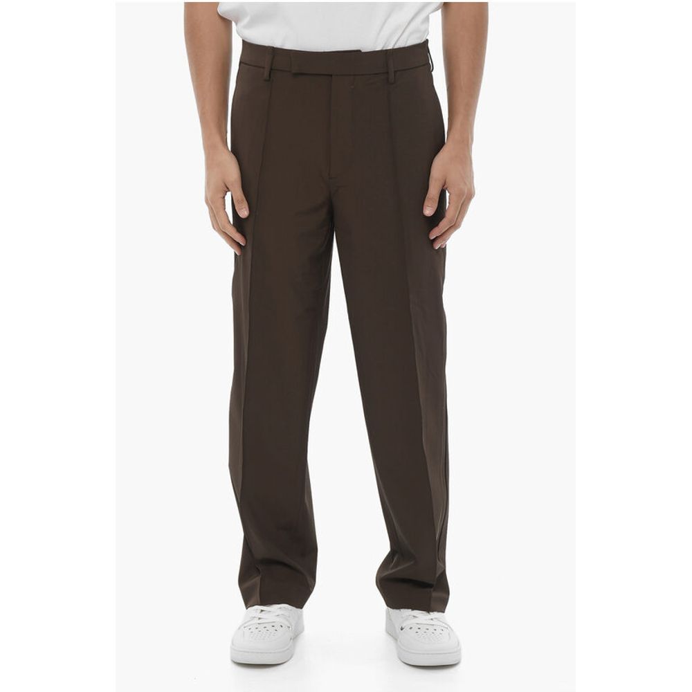 Straight Leg Slim Fit Pintuck Pants
