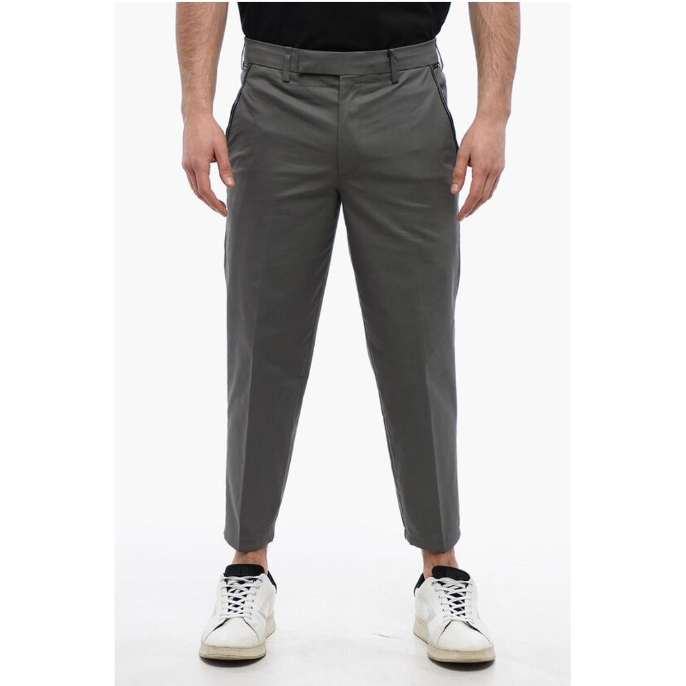 Cotton Blend Chinos Pants with Elastic Cuffs