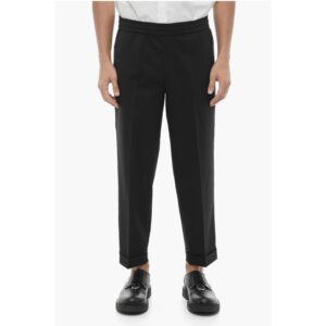 Pantaloni REM Slim Fit a Vita Bassa con Elastico in Vita