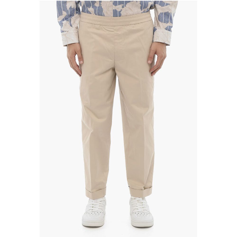 Low-Wait Slim Fit REM Pants with Drawstring Waist