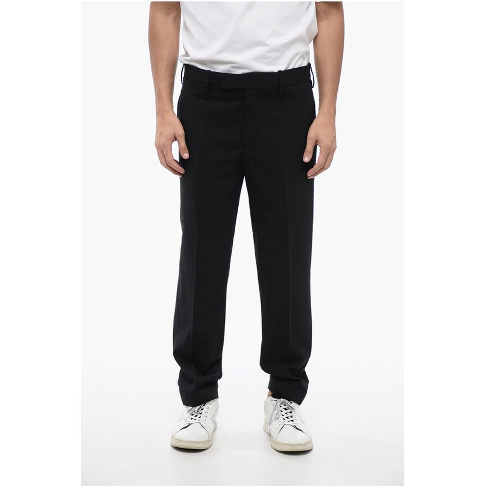 Regular Rise METAL HEM Wool Blend Pants