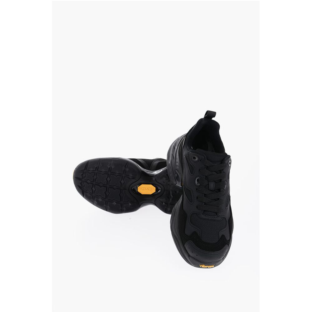 CROQUIS Mesh and Suede Solid Color Low-Top Sneakers