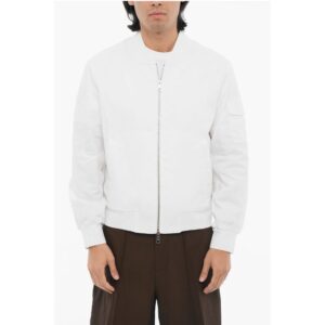 Lightweight Skinny Fit Bomber Jacket with Zip Closure
