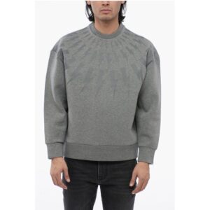 Cotton Neoprene FAIRISLE THUNDERBOLT Easy Fit Sweatshirt