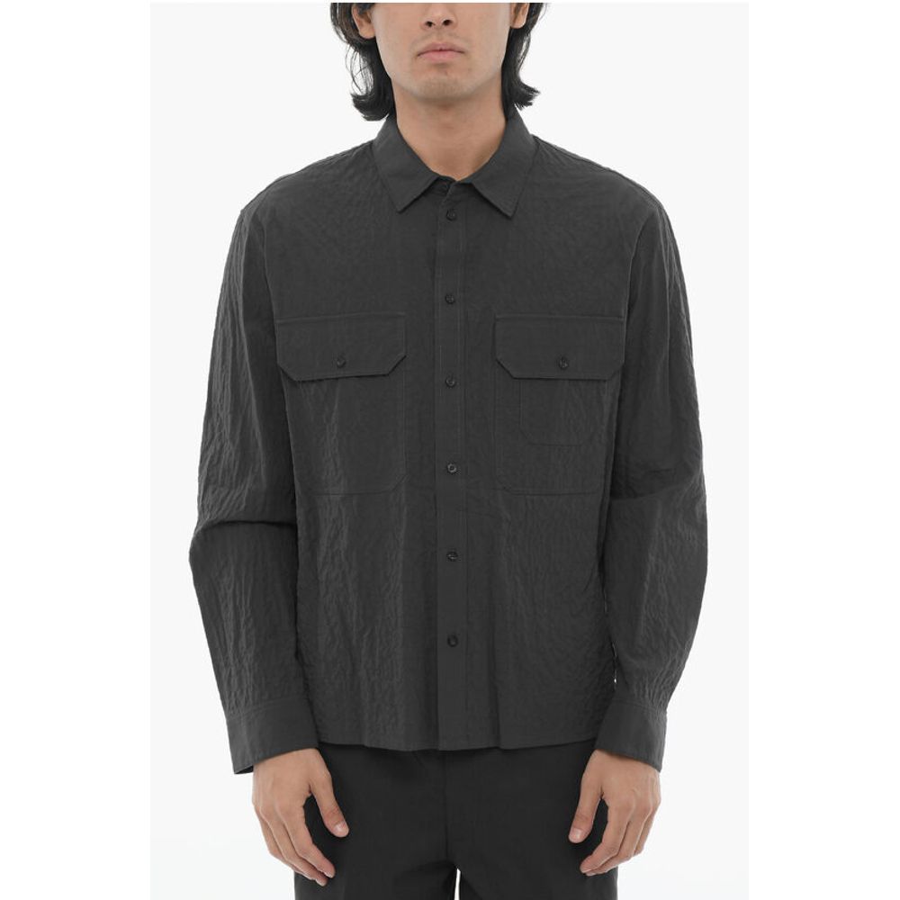 Oversized Fit Shirt with Double Breast Pockets