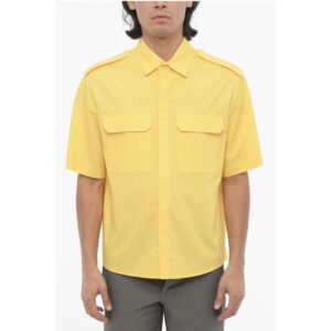 Looe Fit Military Shirt With Short Sleeves