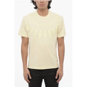 Slim Fit FAIRISLE THUNDERBOLT Crew-neck T-shirt with Top