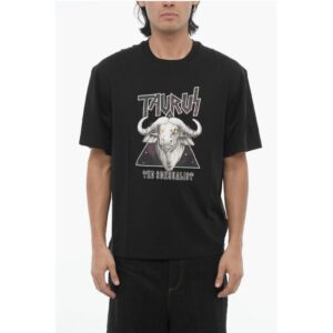 Slim Fit Printed ROCK BAND ZODIAC TAURUS Crew-neck T-shirt