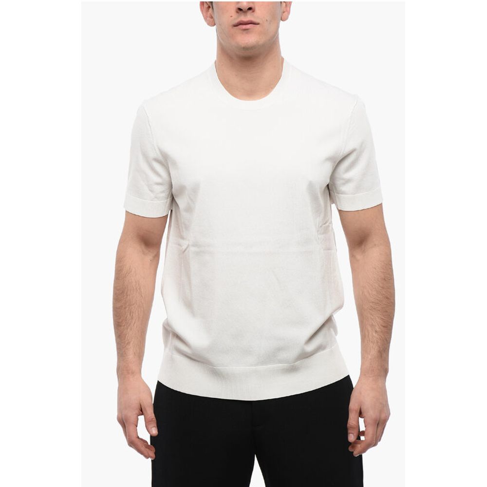 Ribbed Hem TECNO Knitted T-Shirt