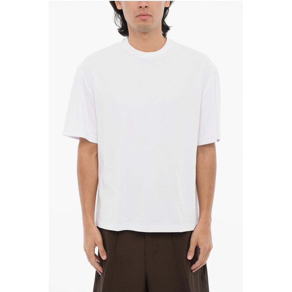 Dropped Shoulder Slim Fit BACK JOKECrew-neck T-shirt