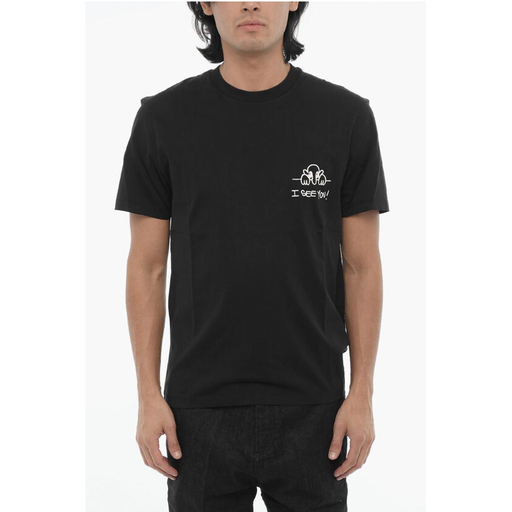 Cotton Slim Fit I SEE YOU Crew-Neck T-shirt